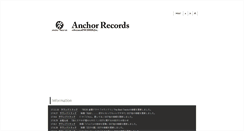 Desktop Screenshot of anchorrecords.jp